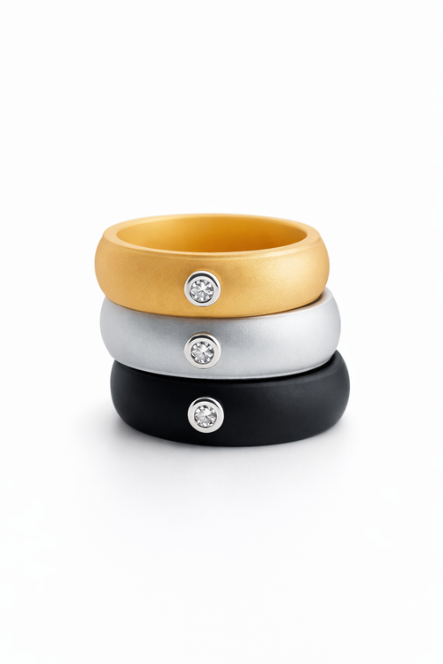 Active Black  — Moissanite Ring