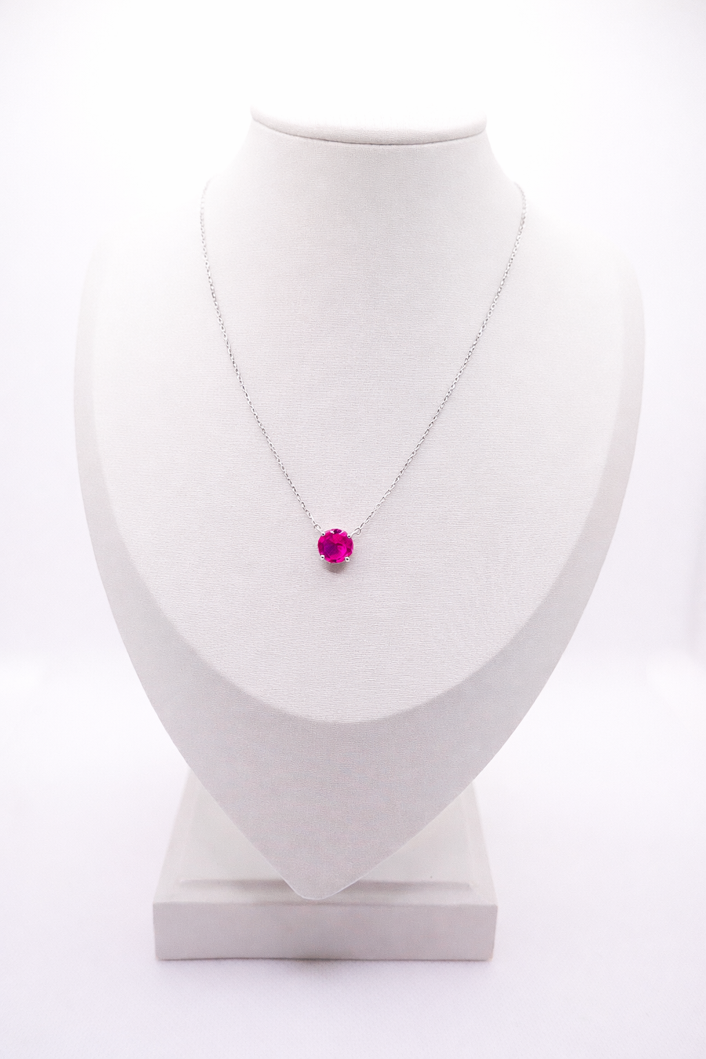 Aura Solitaire Pink Sapphire – Sterling Silver 925